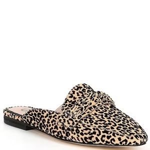 Mckynlie Leopard Print Braided Mules